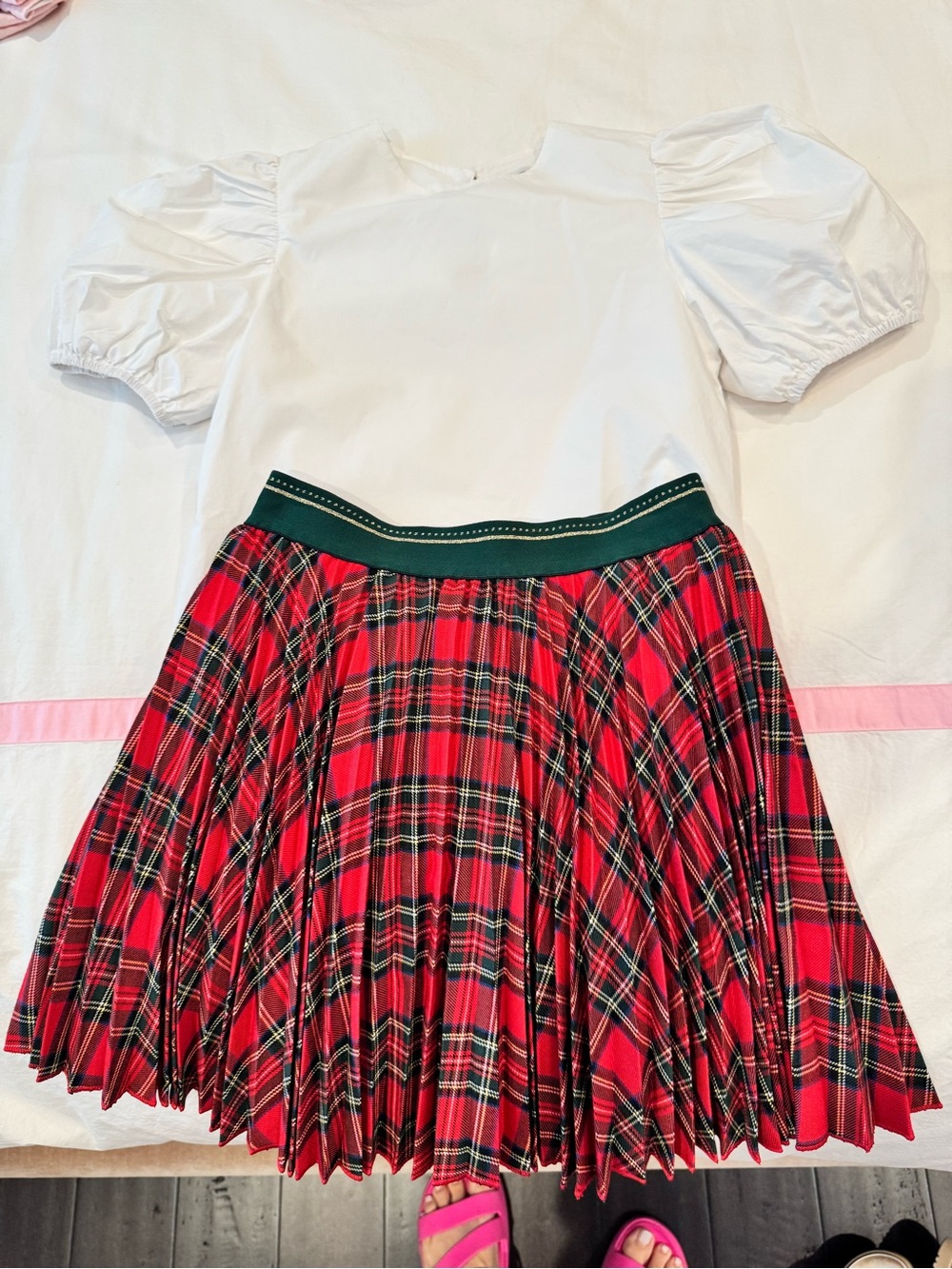 🎄 Classic Holiday Girls Bundle | Abel & Lula + White Peasant Top | Size 8/9
